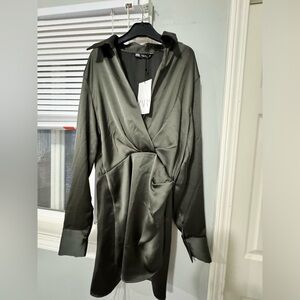 Zara wrap long sleeve mini dress